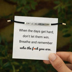 Don't Let The Hard Days Win Bracelet, view 2