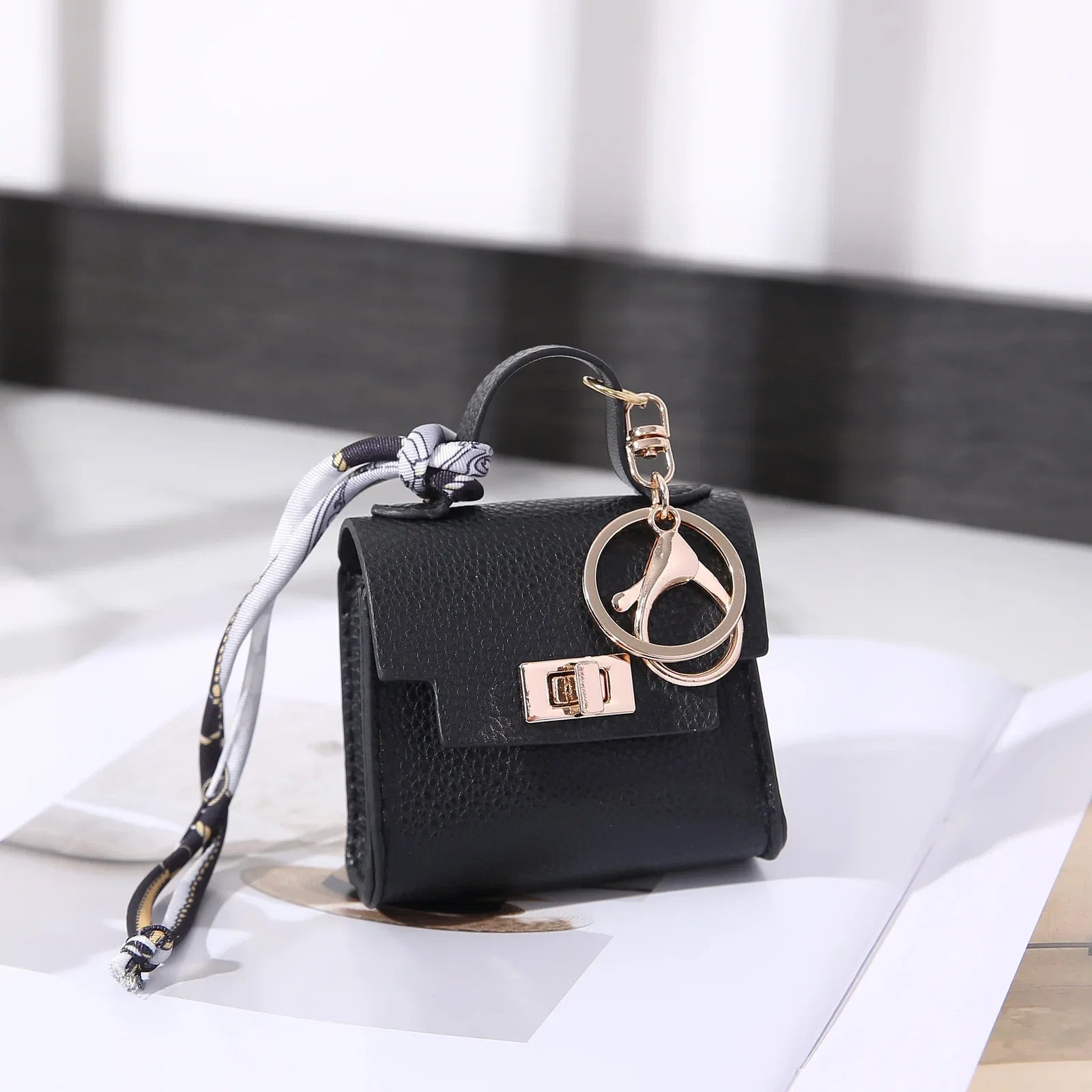 Mini Luxury Bag Keychain Charm, view 6