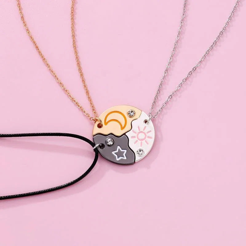 Magnetic Star, Moon & Sun Necklace Set, view 3