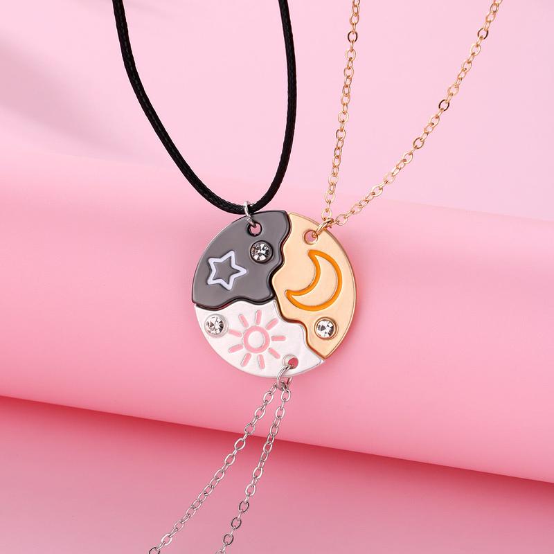 Magnetic Star, Moon & Sun Necklace Set, view 6